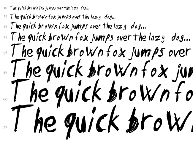 Tape Loop font waterfall
