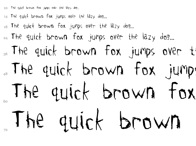 Tetanus font waterfall