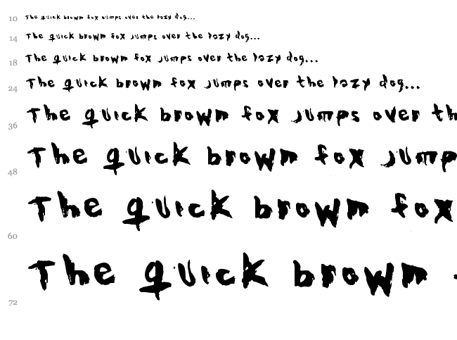 The Evil Cop font waterfall