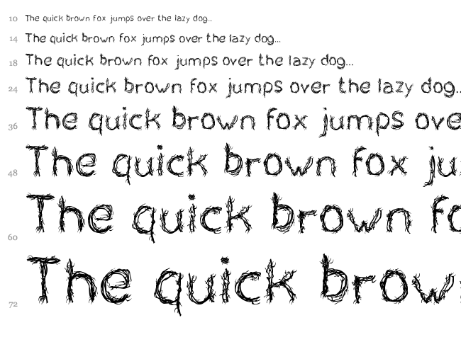 Tobacco font waterfall
