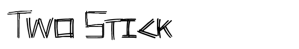 Two Stick font