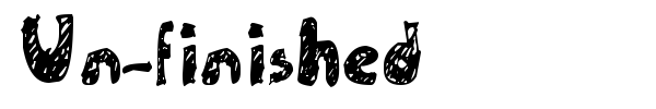 Un-finished font
