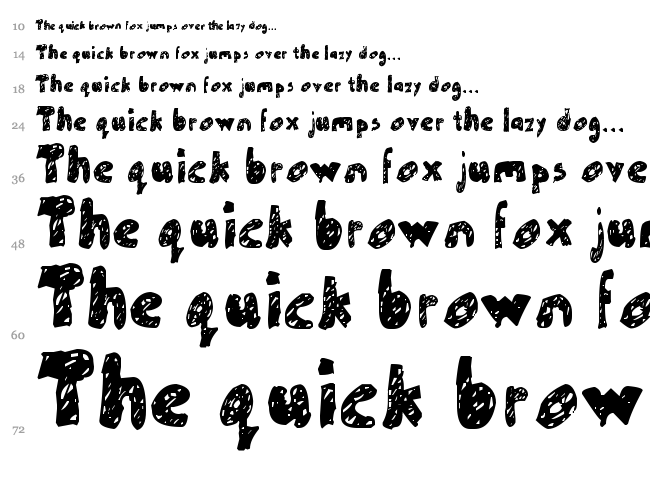 Un-finished font waterfall