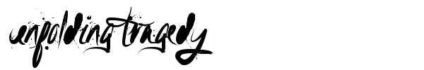 Unfolding Tragedy font preview