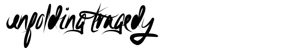 Unfolding Tragedy font preview