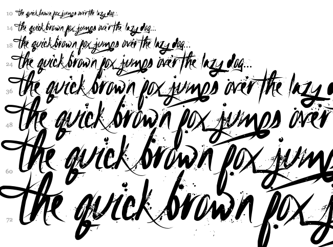 Unfolding Tragedy font waterfall