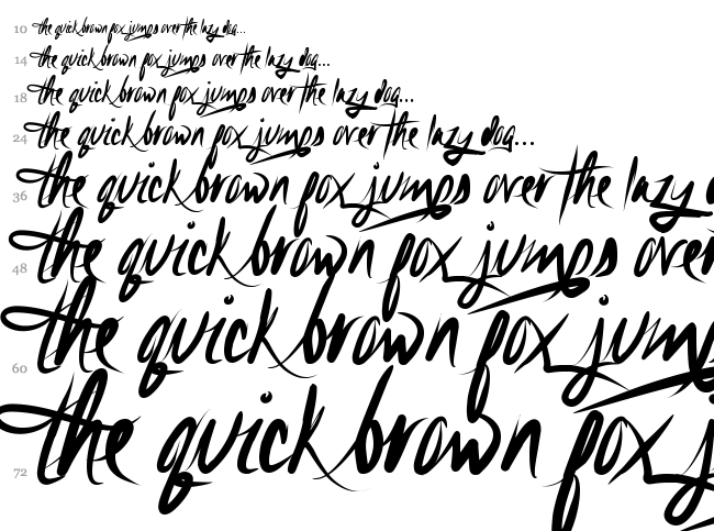 Unfolding Tragedy font waterfall