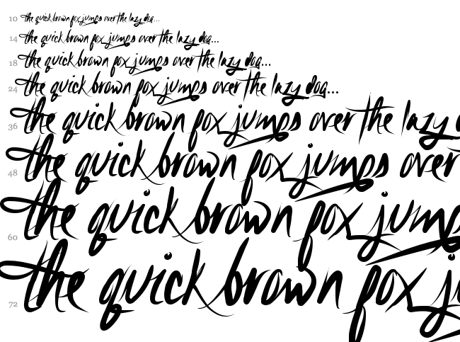 Unfolding Tragedy font waterfall