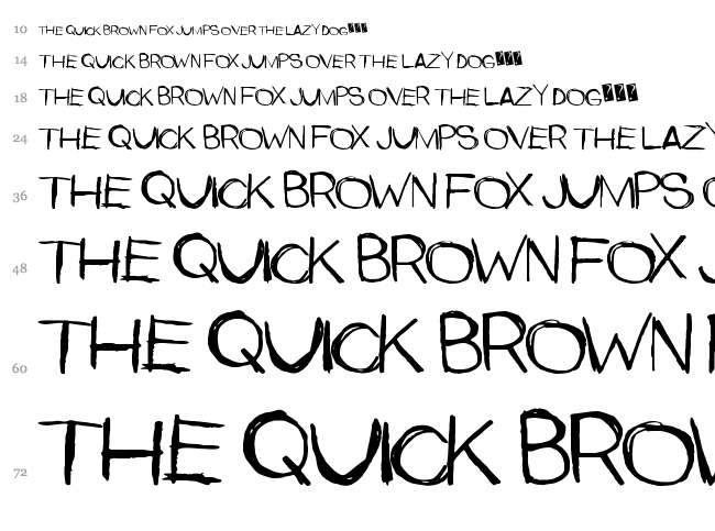 Upper Side font waterfall