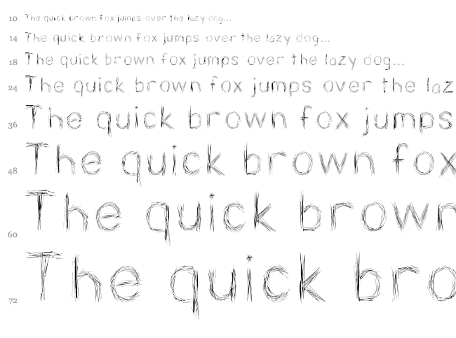 ViaStik font waterfall