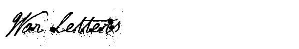 War letters font