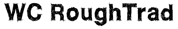 WC RoughTrad Bta font preview