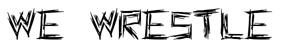 We Wrestle font