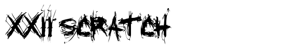 XXII Scratch font