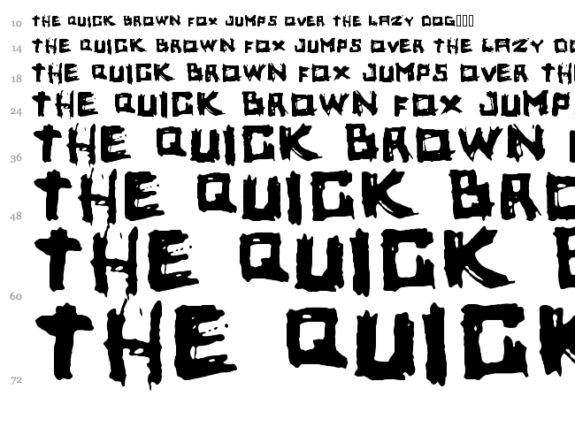 Yoicks font waterfall