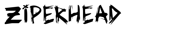 Ziperhead font