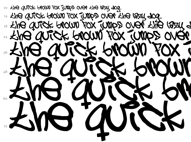 5 Cent font waterfall