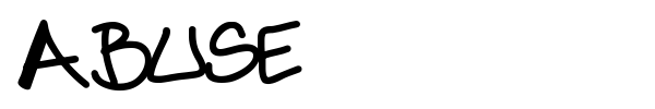 Abuse font