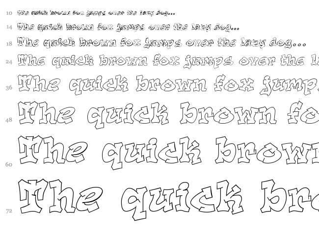 Aerosol font waterfall