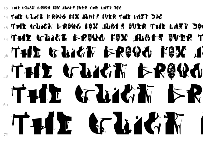 Afronsu font waterfall
