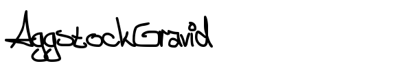 AggstockGravid font preview