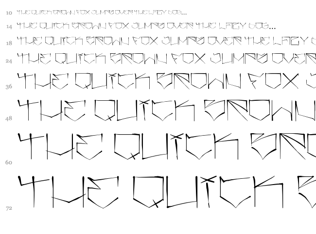 Angrydubs font waterfall