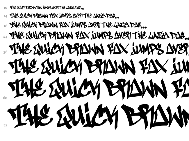 Antifont font waterfall