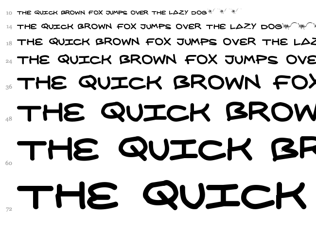 AQZ Crew font waterfall