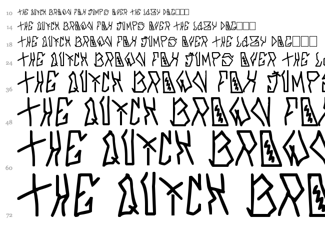 Azfucl font waterfall