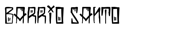 Barrio Santo font