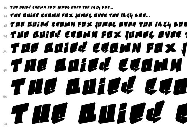 B-Boy font waterfall
