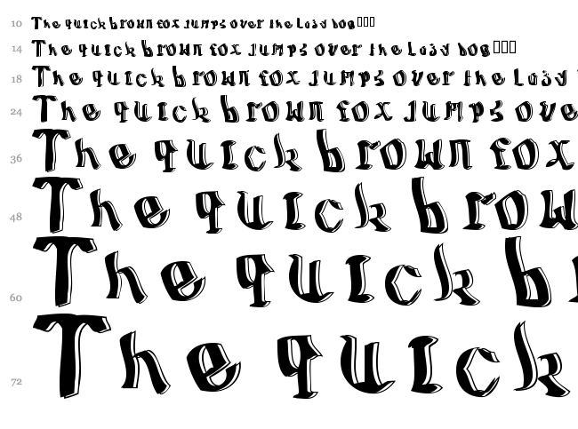 BillyBoy font waterfall