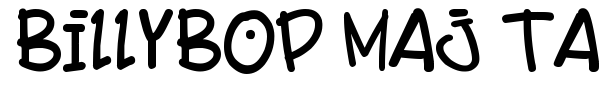 BillyBop Maj Tag font