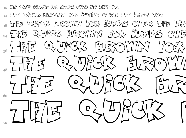 Bored Schoolboy font waterfall