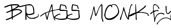 Brass Monkey font preview