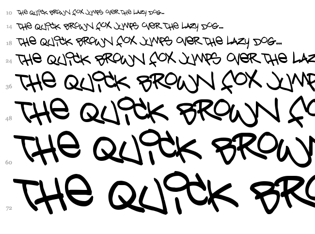 Bring Tha Noize font waterfall