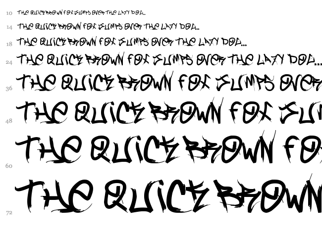 Brock165 font waterfall