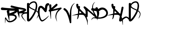 Brock Vandalo font