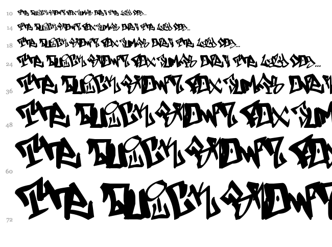 Bway font waterfall