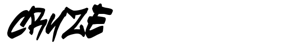Cruze font