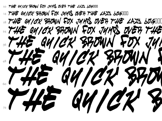Cruze font waterfall