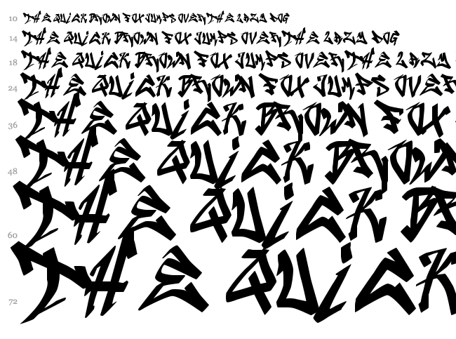 Cruze 2 font waterfall