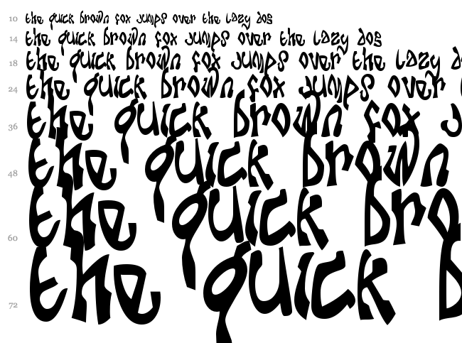 Da Bomb font waterfall