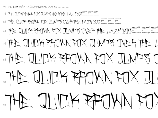 Dirtgrub Graffiti font waterfall
