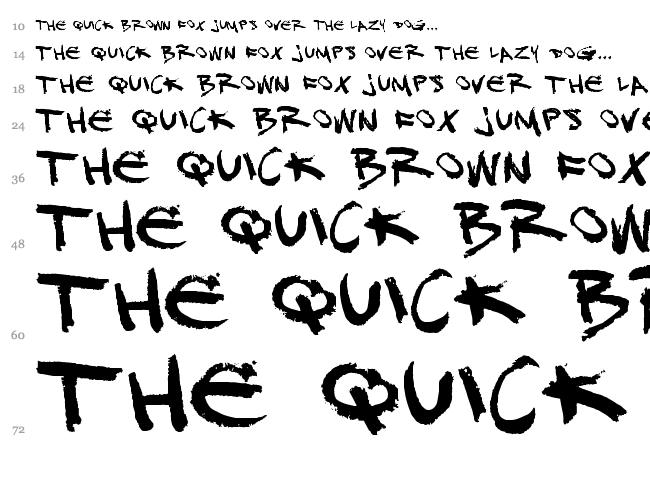 DJ Gross font waterfall