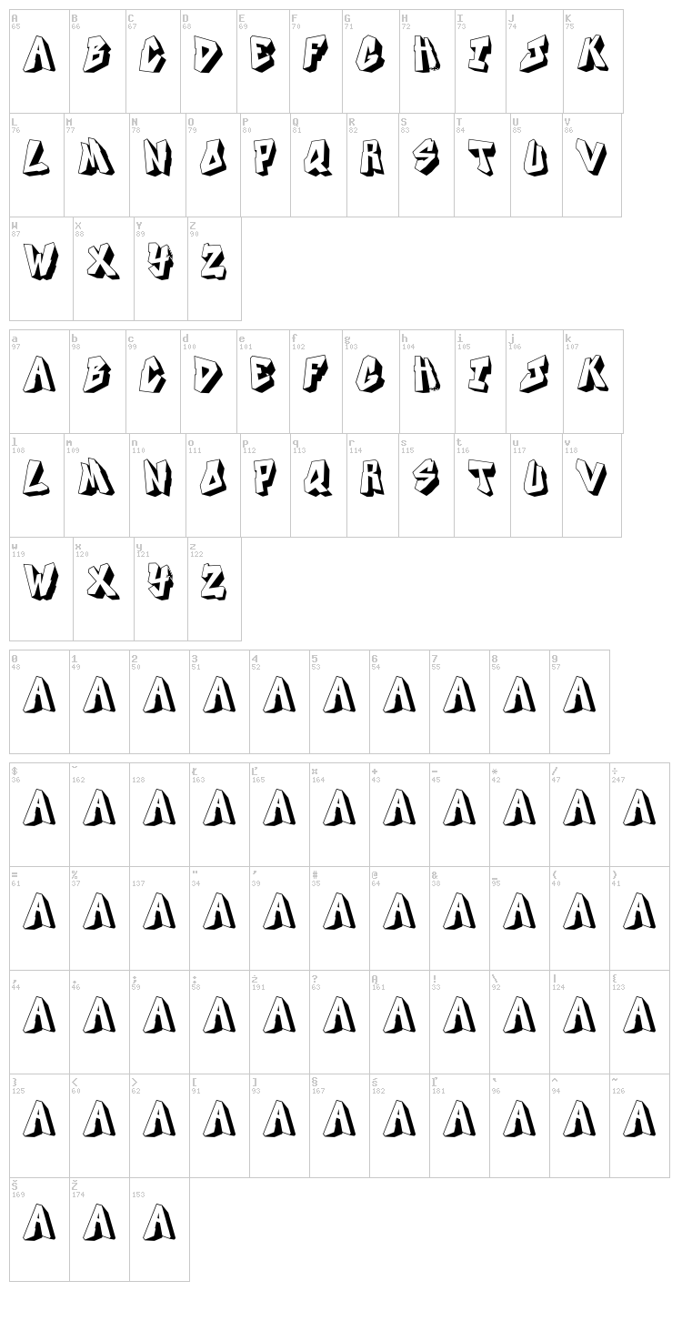 Docallisme On Street font map