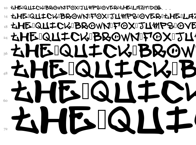 Elevenoone font waterfall
