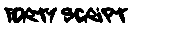 Forty Script font