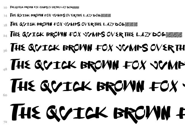 Fresh Track font waterfall