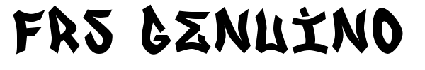 FRS Genuino font